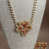 Liyana Pink Pearl Mala Set