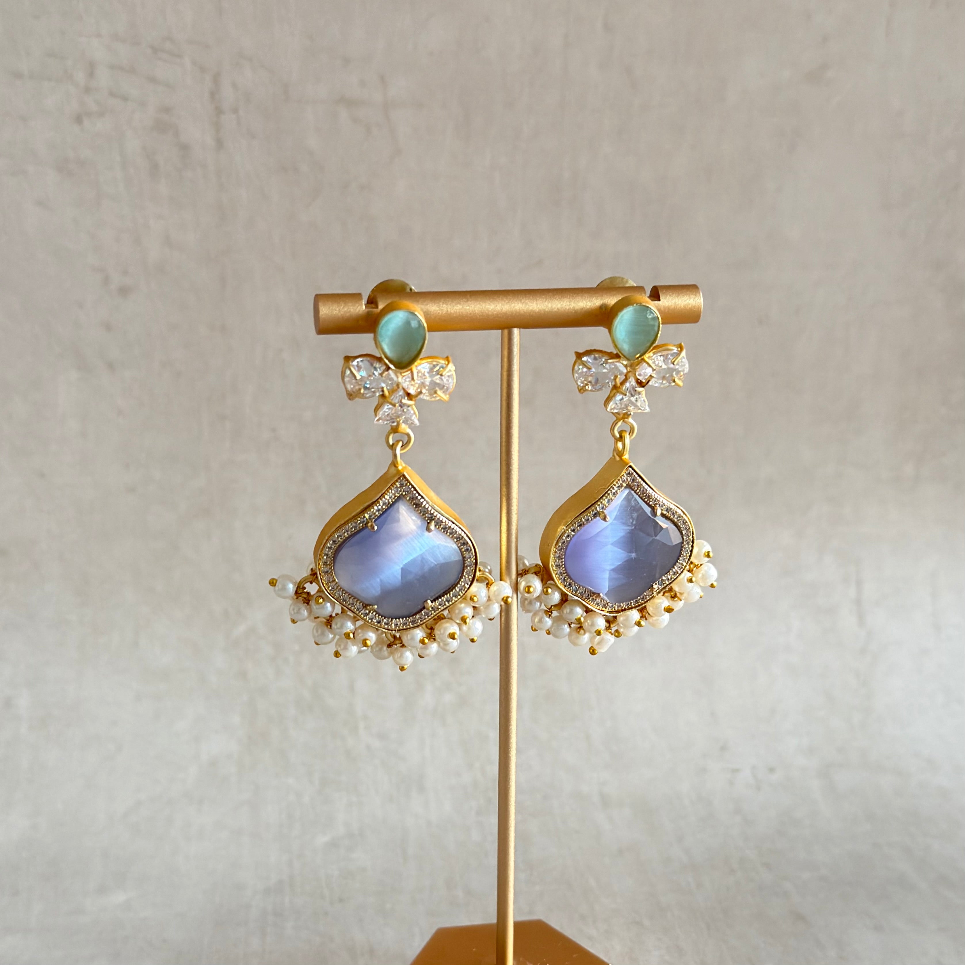Jude Purple Drop Earrings - Ahseya & Co