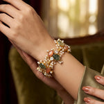 Gwen Olive Pink Cuff Bracelet - Ahseya & Co