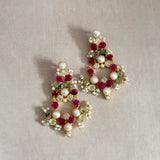 Blake Fuchsia Olive Drop Earrings - Ahseya & Co