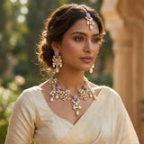 Ria Lilac Pearl Necklace Set