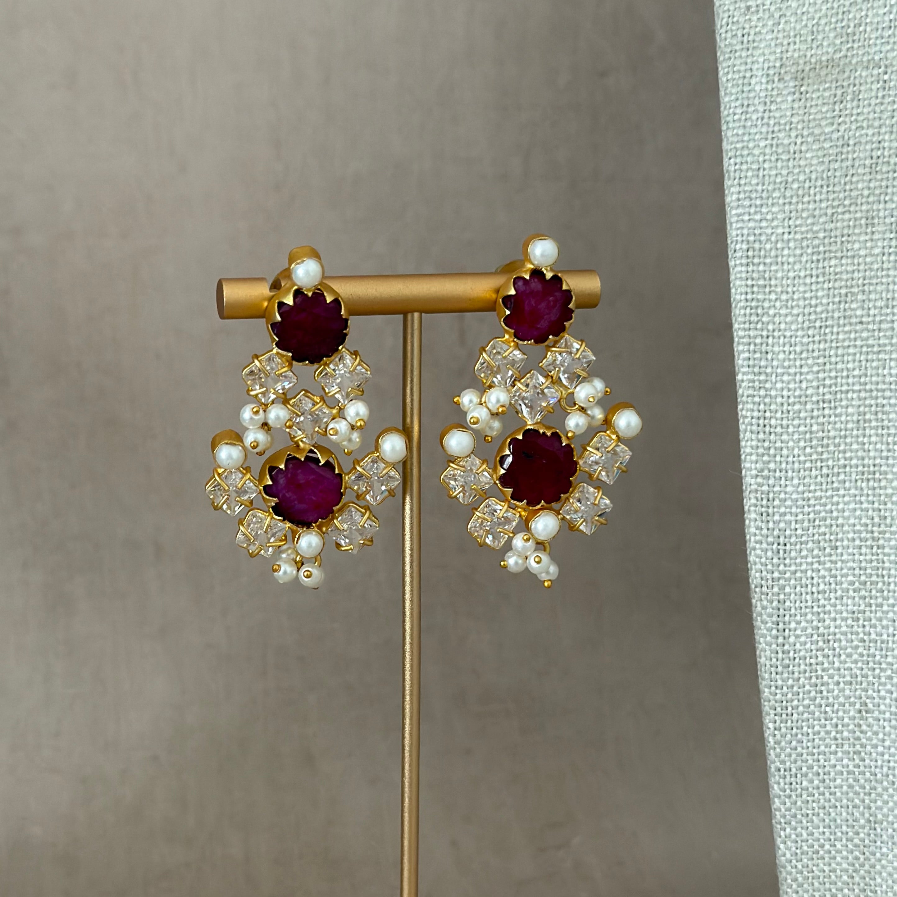 Miah Ruby Crystal Choker Set - Ahseya & Co