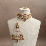 Verona Pink Purple Choker Set