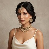 Liyana Olive Crystal Choker Set