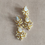 Aylaan Pearl Crystal Drop Earrings