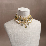 Liyana Olive Crystal Choker Set