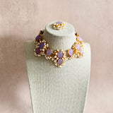 Tayla Lilac Pearl Necklace Set - Ahseya & Co