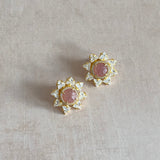 Starry Pink Stud Earrings