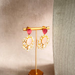 Elina Pink Crystal Necklace Set - Ahseya & Co