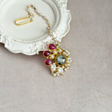 Fatima Ruby Olive Choker Jewellery Set