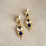 Lottie Blue Pearl Drop Earrings - Ahseya & Co