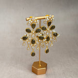 Fiora Mocha Crystal Drop Earrings