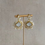 Milan Grey Crystal Drop Earrings - Ahseya & Co