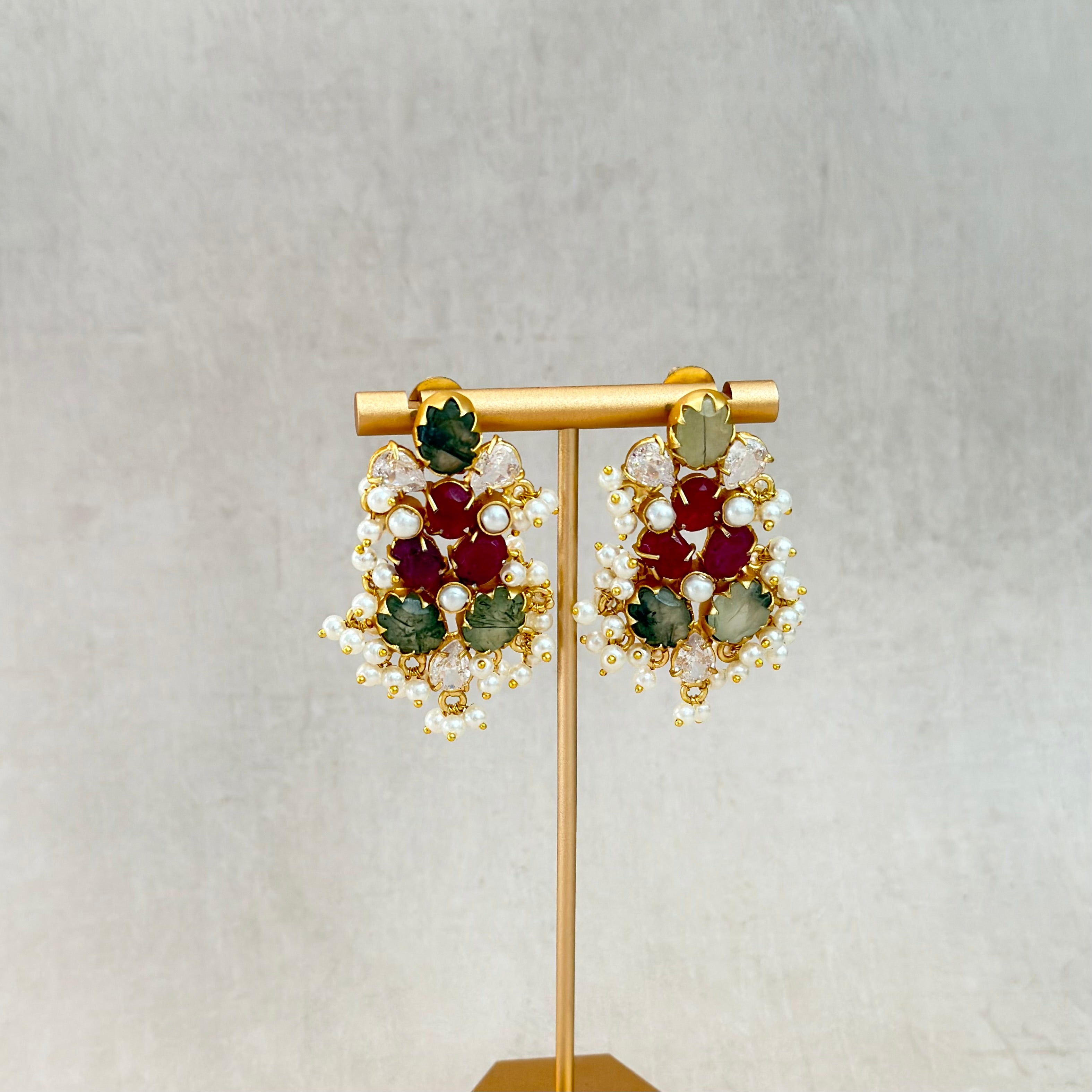 Ariana Ruby Stud Earrings - Ahseya & Co