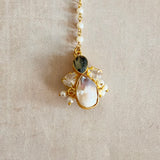 Berta Olive pearl Necklace Set