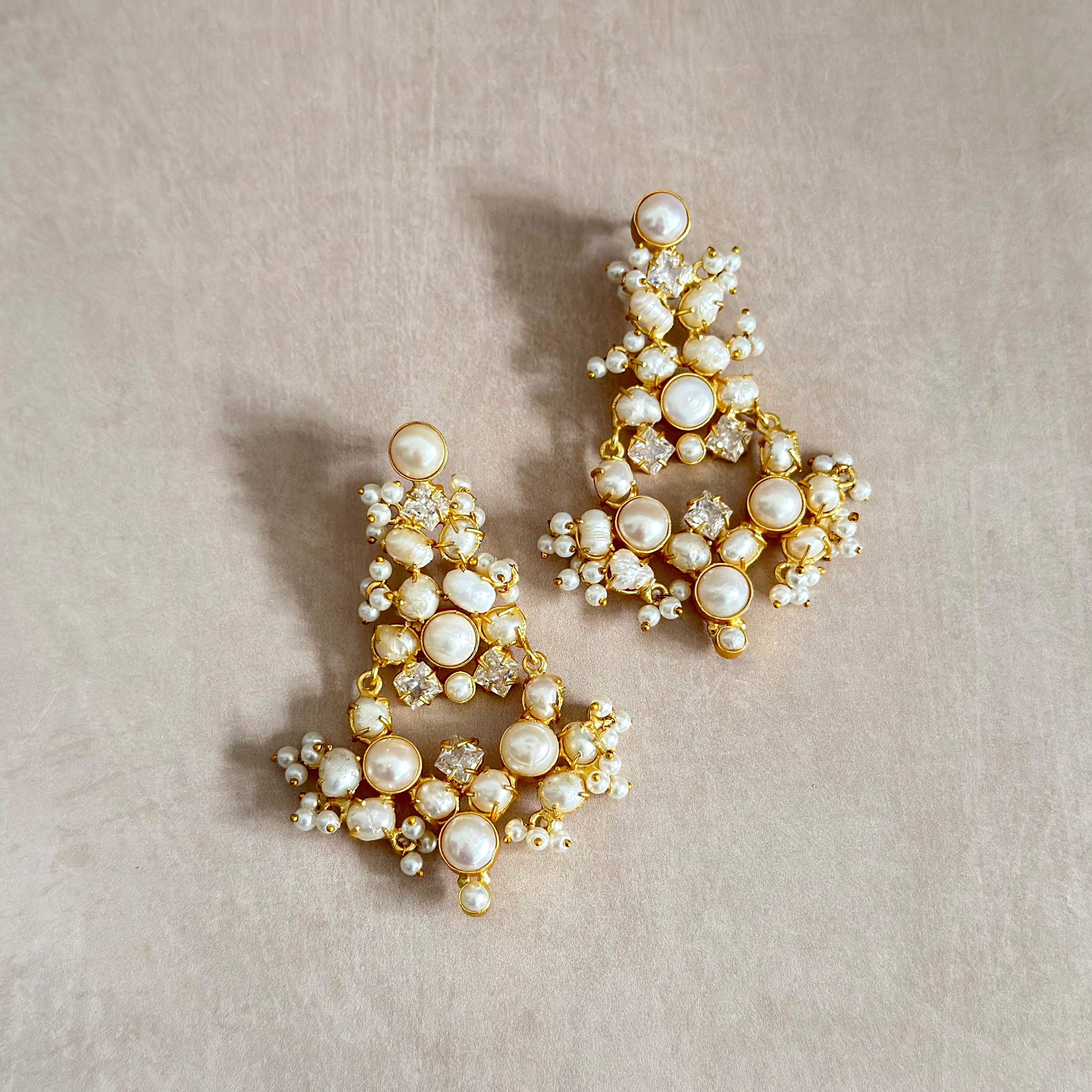 Blake Pearl Drop Earrings - Ahseya & Co
