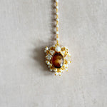 Elina Espresso Crystal Necklace Set - Ahseya & Co