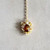 Elina Espresso Crystal Necklace Set - Ahseya & Co