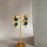 Kaelani Green Crystal Necklace Set - Ahseya & Co