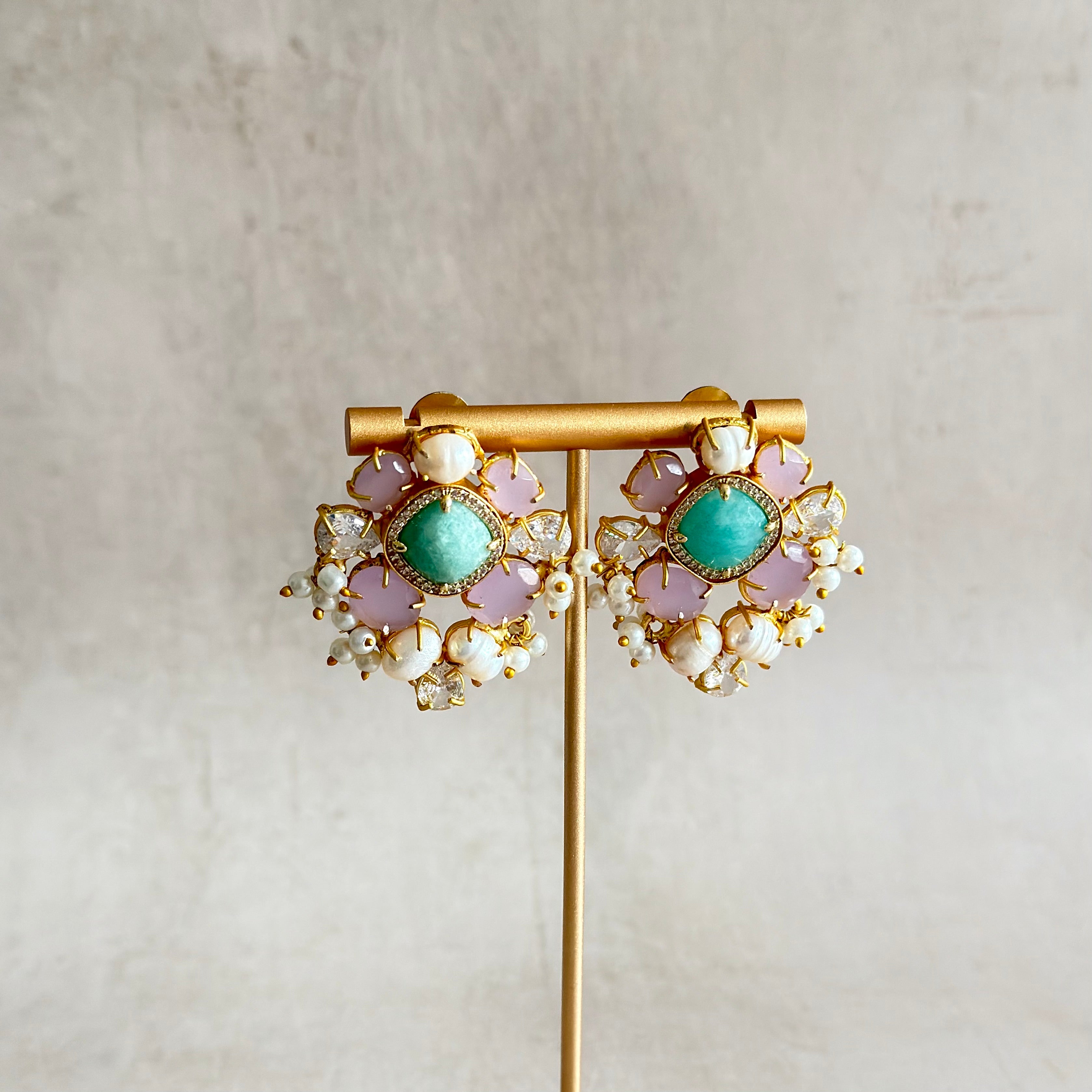 Uzelle Lilac Stud Earrings - Ahseya & Co