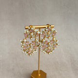 Raneema Pink Crystal Drop Earrings - Ahseya & Co