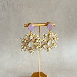 Imaanah Lilac Crystal Drop Earrings
