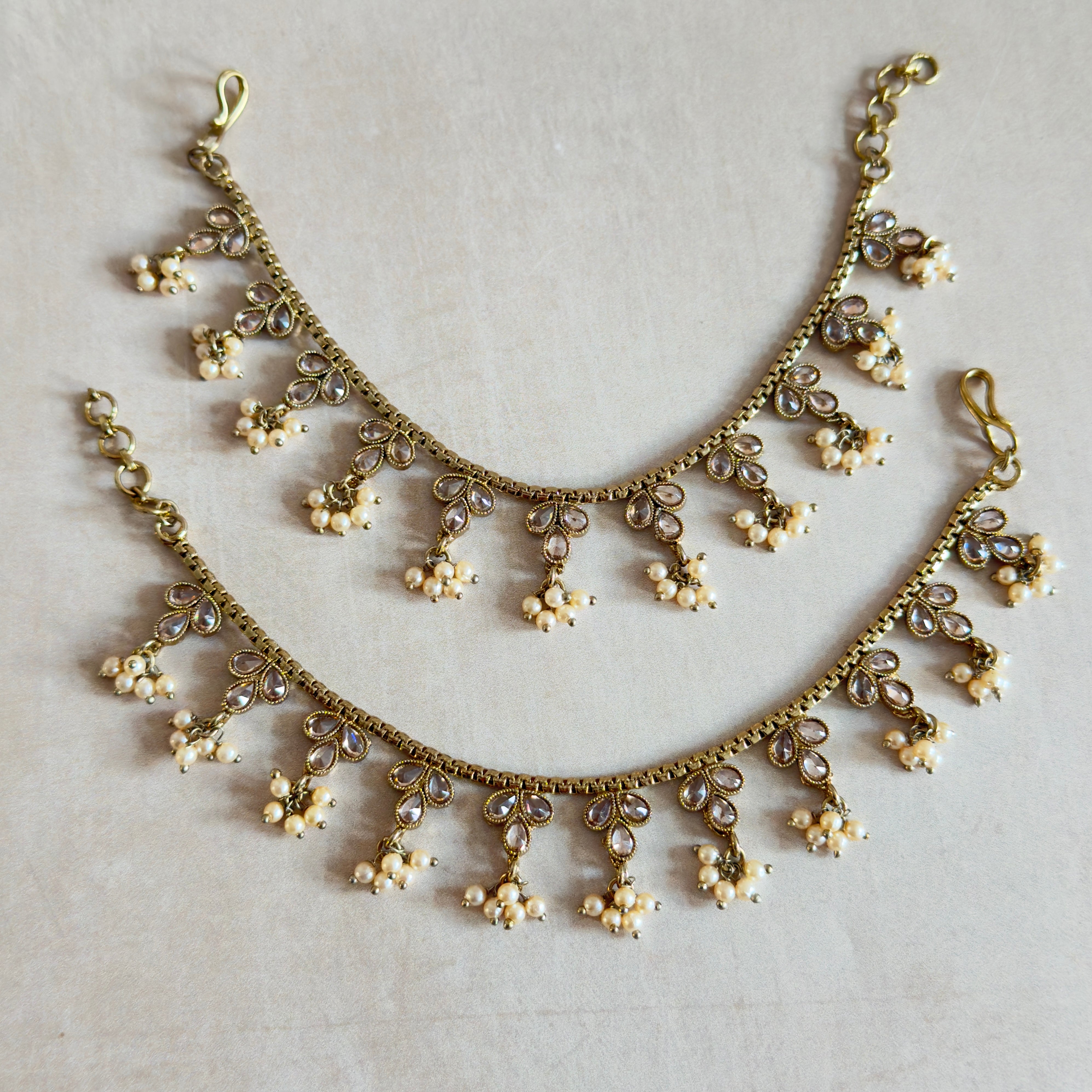 Hoorain Crystal Earring Chains - Ahseya & Co