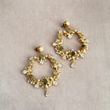 Nurea Olive Crystal Drop Earrings - Ahseya & Co