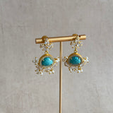 Avani Turquoise Crystal Drop Earrings