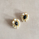 Kairen Black Stud Earrings - Ahseya & Co