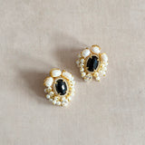 Kairen Black Stud Earrings - Ahseya & Co
