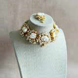 Inaliya Pearl Crystal Choker Set