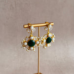 April Green Pearl Drop Earrings - Ahseya & Co
