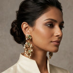 Celeste Espresso Olive Drop Earrings - Ahseya & Co