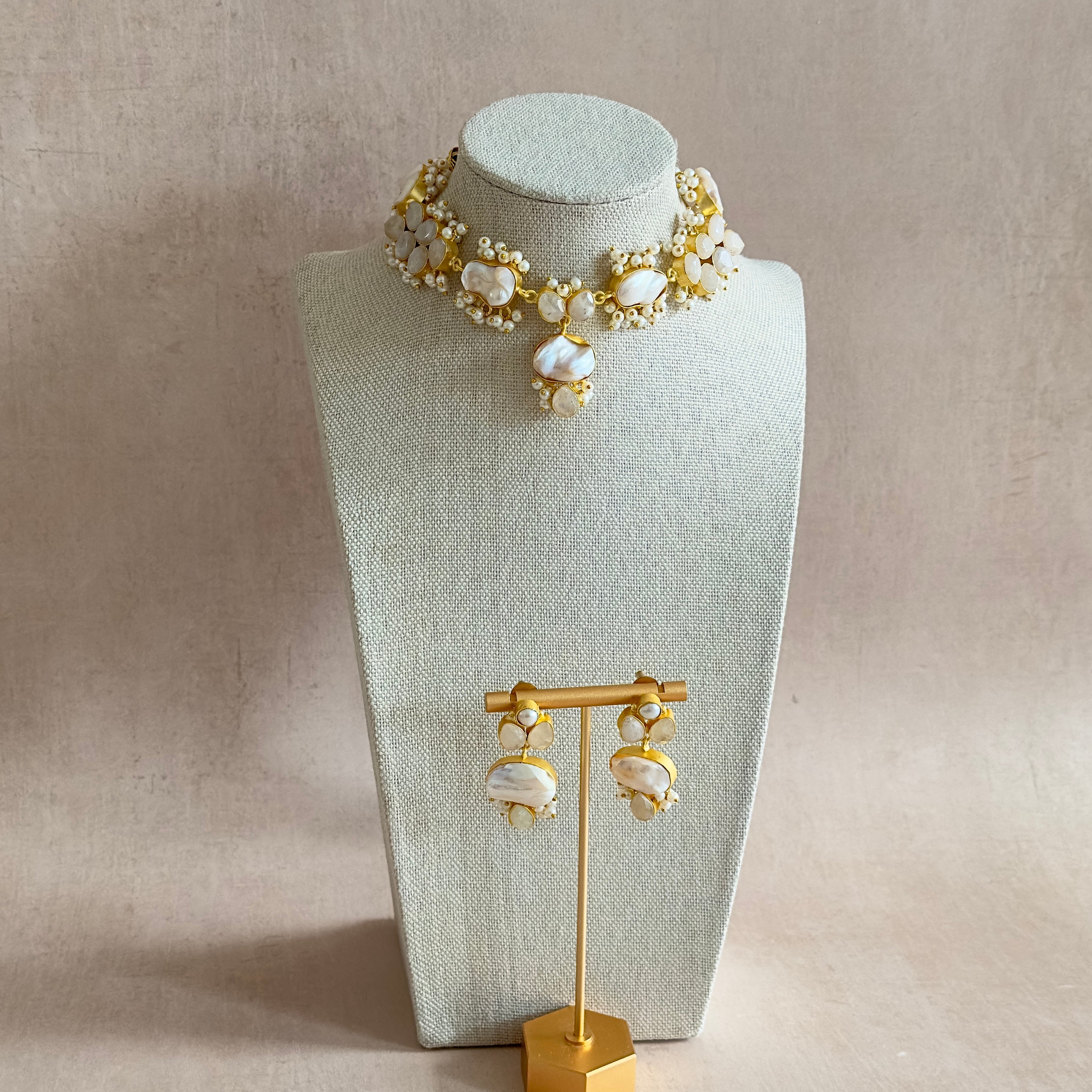 Nadine Pearl Necklace Set - Ahseya & Co