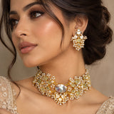 Irum Mint Pearl Choker Set