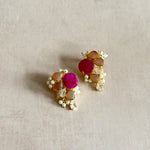 Eliza Fuchsia Stud Earrings - Ahseya & Co