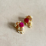 Eliza Fuchsia Stud Earrings - Ahseya & Co