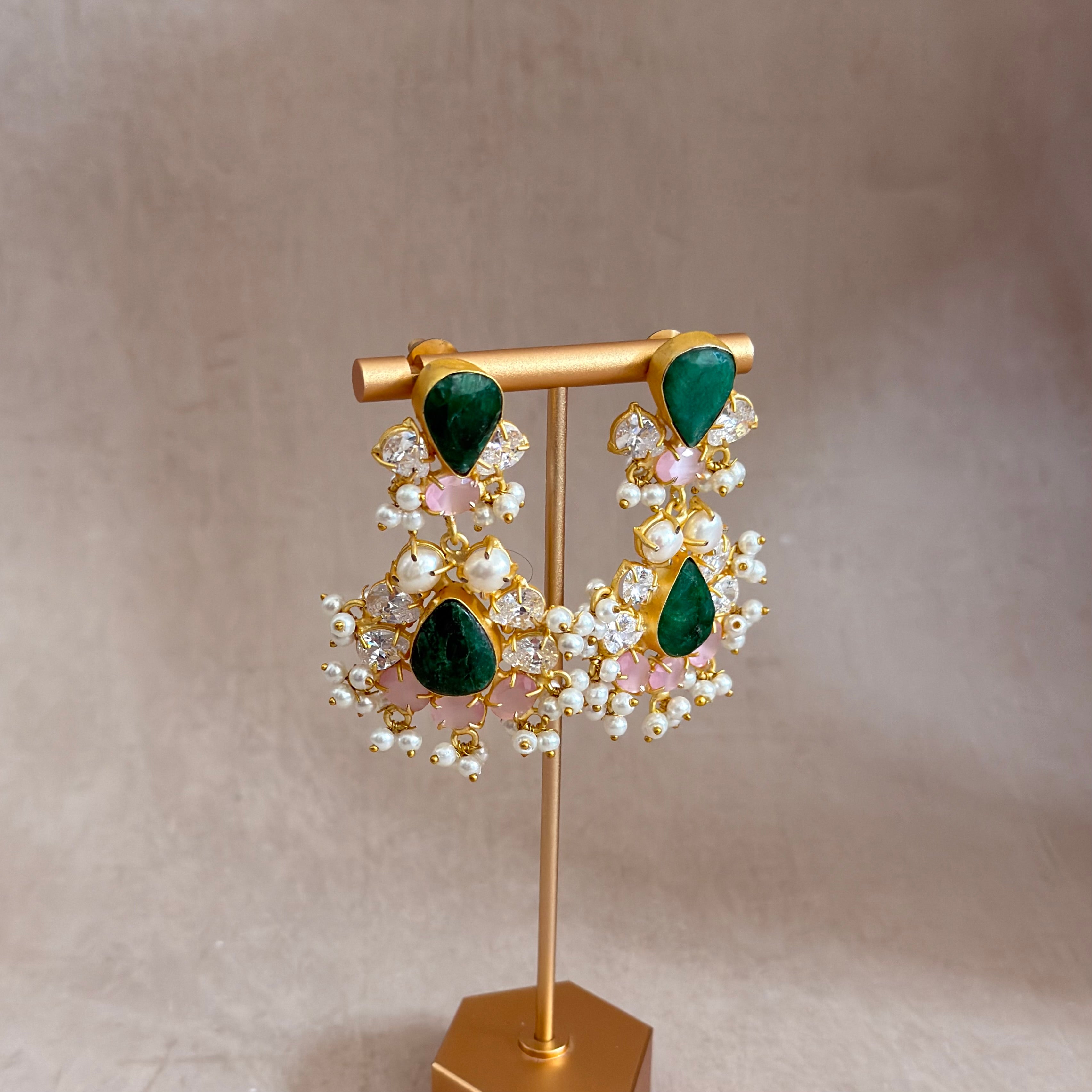 Esme Green Pink Necklace Set - Ahseya & Co