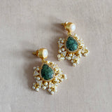 Jayda Green Pearl Drop Earrings - Ahseya & Co