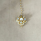 Leona Crystal Pearl Crystal Necklace Set - Ahseya & Co