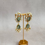 Danika Olive Pearl Drop Earrings - Ahseya & Co