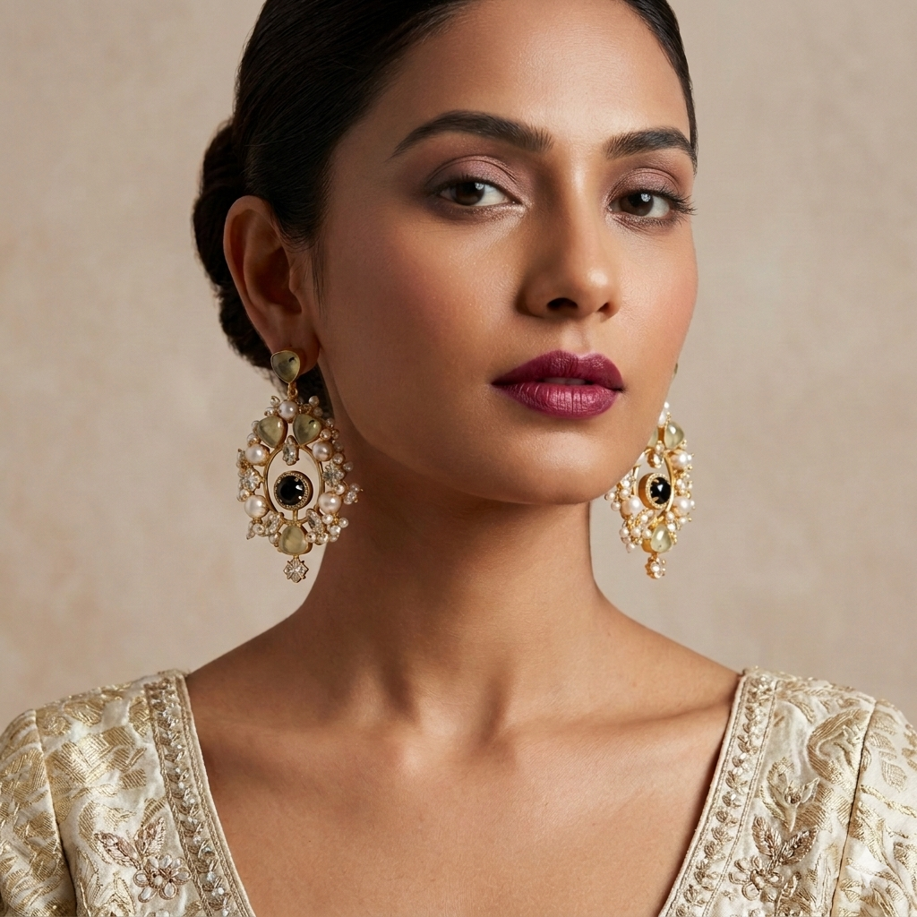 Rumiya Marine Crystal Drop Earrings - Ahseya & Co