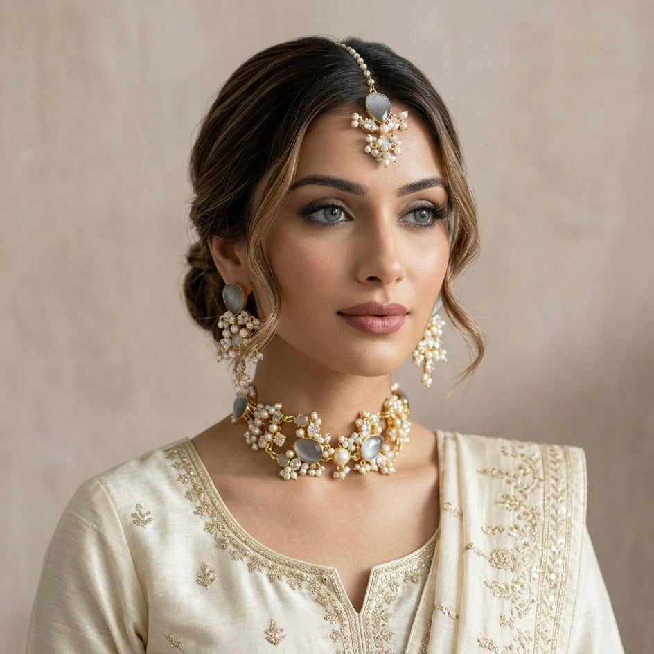 Maria Grey Choker Set - Ahseya & Co