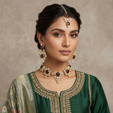 Miah Espresso Crystal Choker Set - Ahseya & Co