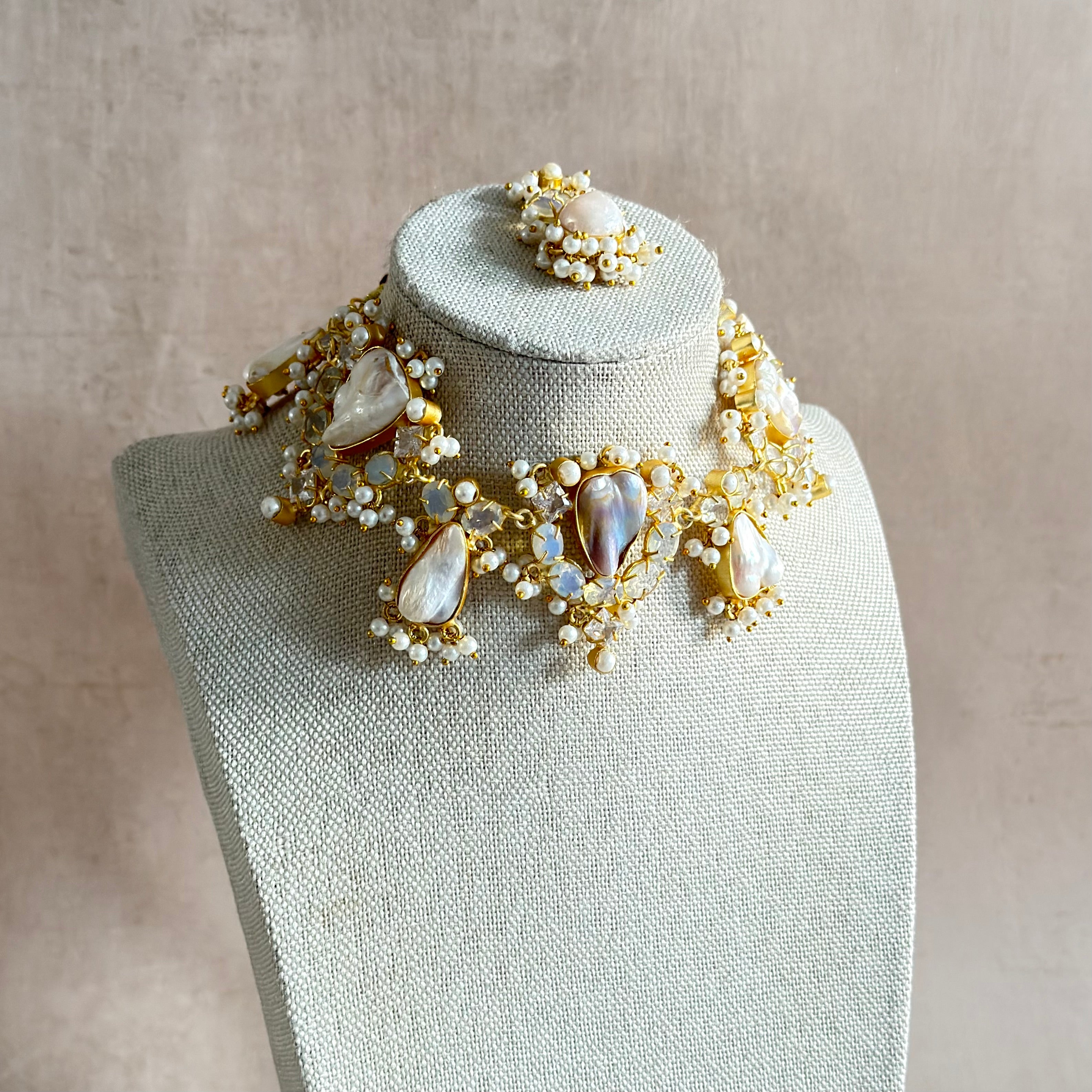 Harlow Pearl Choker Set - Ahseya & Co