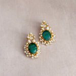 Mika Green Stud Earrings - Ahseya & Co