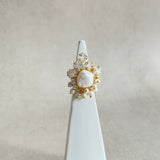 Indie Pearl Crystal Ring