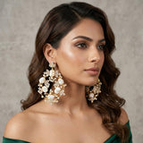 Tareen Pearl Crystal Drop Earrings - Ahseya & Co