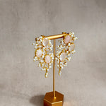 Eimaan Rose Crystal Drop Earrings - Ahseya & Co